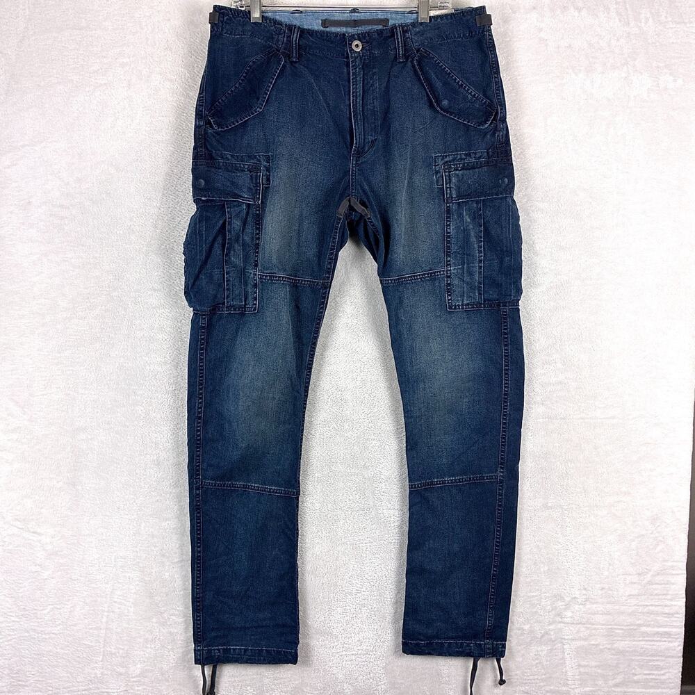 Vintage Polo Ralph Lauren Pants Mens 32x34 Denim Cargo Surplus Mountain Trousers